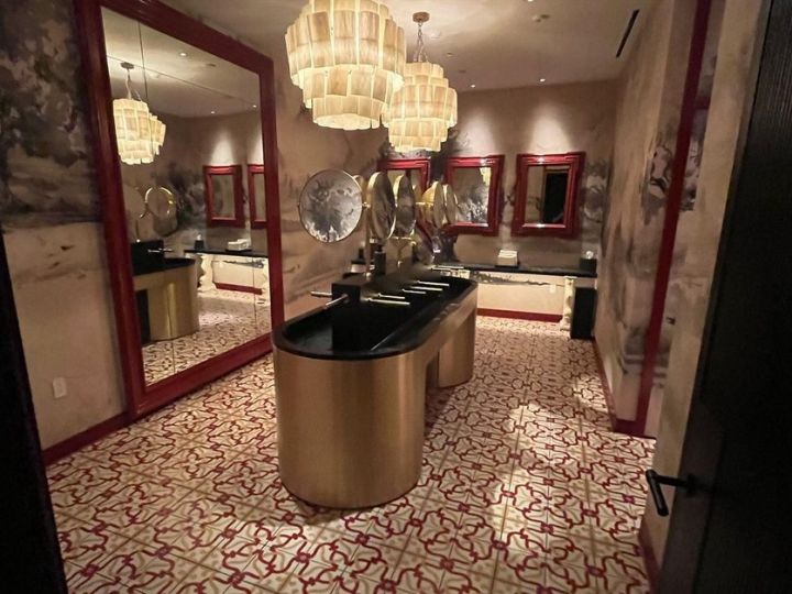 millwork_install_gurskyi_Luxury Powder Room Brass Vanity – Commercial & Hospitality