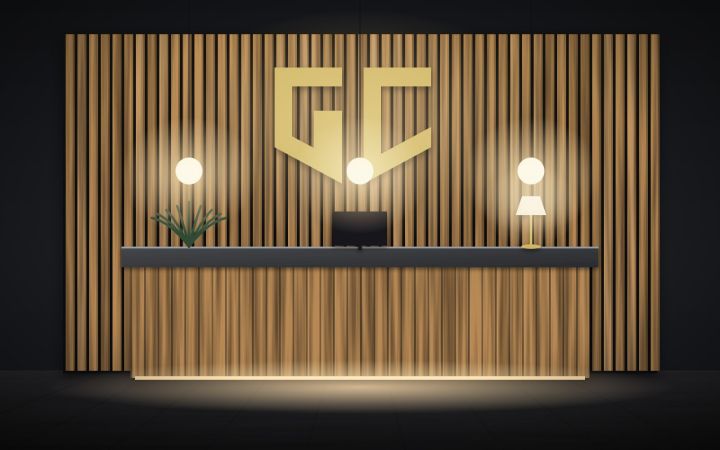 millwork_install_gurskyi_Fluted Oak Lobby Reception – Commercial & Hospitality