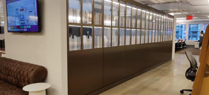 millwork_install_gurskyi_Glass And Wood Office Wall – Wall Paneling & Trim